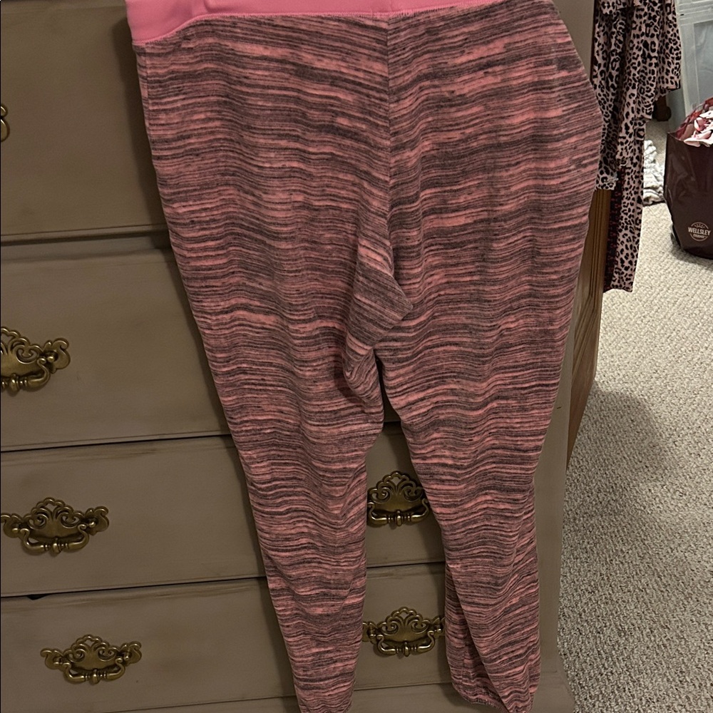 Y2K Juicy Couture Pink and Black Striped Velour Track Jogger Pants - Picture 4 of 5
